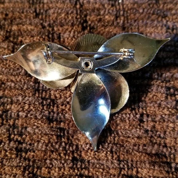 Jewelry Vintage Silver Plated Flower Brooch Poshmark